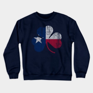 Texas Flag Shamrock Irish St Patricks Day Crewneck Sweatshirt